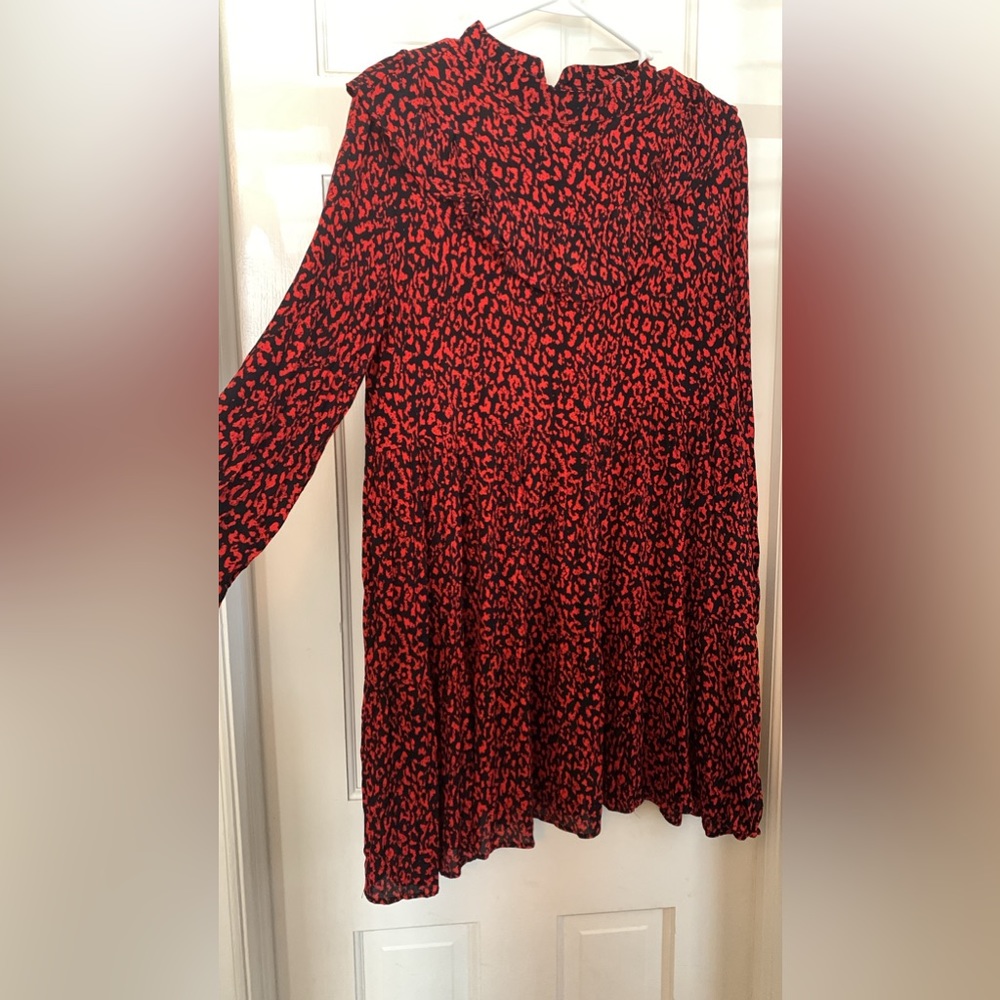 Zara dress. Rad and black cheetah. Size M